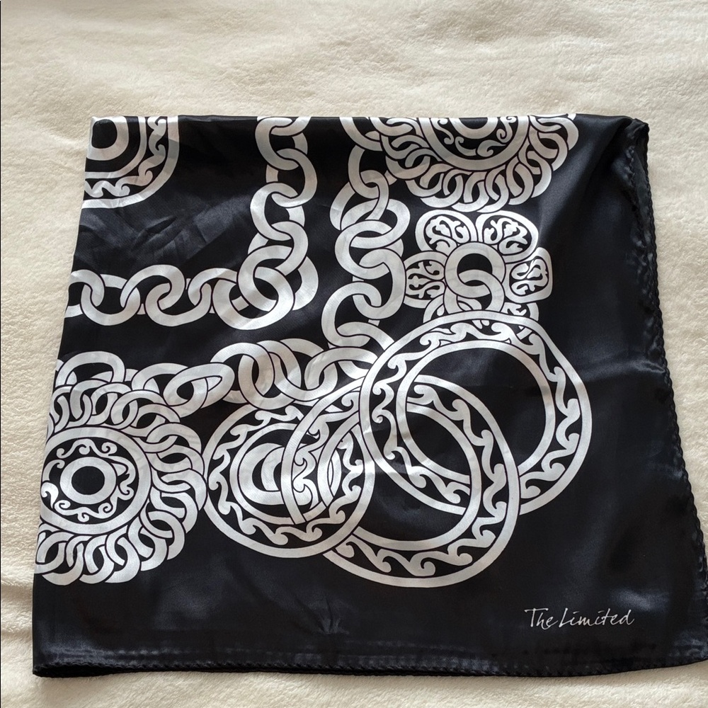 Bold black & white print scarf